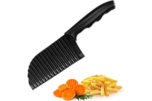 AIBAOBAO Wellenschneider, Edelstahl Crinkle Chip Cutter Kartoffelschneider Schneidenwerkzeug, Kartoffelschneider, Riffelmesser, Wellenmesser für Gemüse, Pommesschneider für Pommes Frites