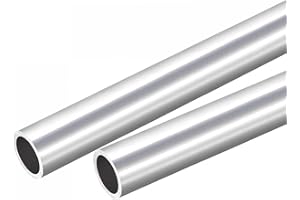 TOP-VIGOR 2Pcs 6063 Aluminum Round Tube, 30mm OD 26mm ID 300mm Length Seamless Aluminum Straight Tubing Metal Pipe for Industry DIY Projects