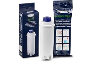 De'Longhi Water Filter, Purifier & Sweetener, Reduces Limescale, Filters Contaminants, Improves Coffee Flavor, Easy Installation, Lasts Up to 2 Months, Suitable for All Coffee Machines DLSC002