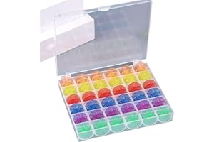 SHPUJUN Lot de 36 Coloré Canette Machine a Coudre,Couture Accessoires Mercerie pour Machine a Coudre avec Accessoires Couture,Boîte Rangement Bobine de Fil Couture,Accessoires et Pièces de Machine à Coudre