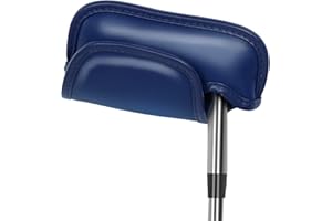 BIG TEETH Housse de protection pour tête de putter de type Ping, fermeture magnétique, légère, adaptée pour Scotty Cameron Taylormade (noir/bleu foncé)