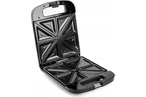 Huslog Tostapane elettrico XXL per 4 sandwich, 1400 W, nero Piastre tostapane