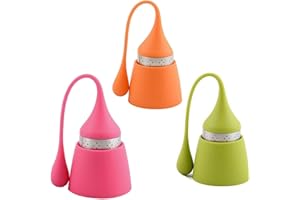 iNeibo Bonnet Noël Infuseur Thé Original, Boule a The Infuseur en Silicone 100% Alimentaire avec Passoire à thé en Acier Inoxydable Infuseur The (Set de 3)