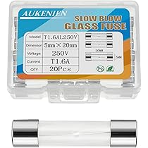 Sourcing Map 20pcs AC 250V 2A 4x11mm Coup Lent Action Axial Fil Céramique Fusible Tube