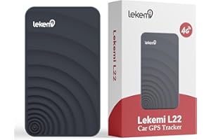 Lekemi L22 4G Localizzatore GPS Tracker per Auto, Moto, Camion e Altri Veicoli con Allarmi Multipli, App mobile, Magnete Potente e Batteria da 10,000mAh Color Nero