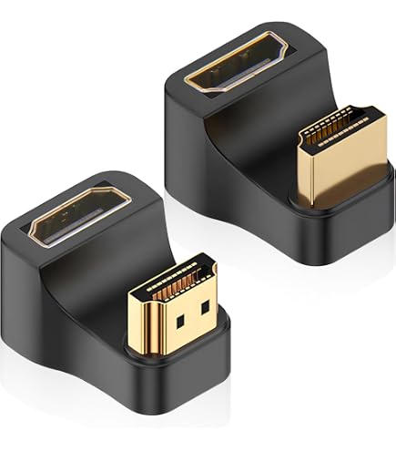 Adaptateur HDMI Coudé 90° Goobay - 8K@60Hz, 4K@120Hz, 48 Gbit/s, Contacts Dorés - Pour Espaces Étroits