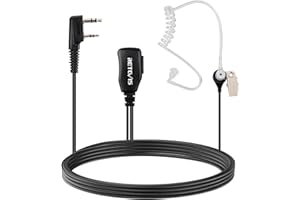 Retevis Lot de 10 écouteurs sans Fil à 2 Broches - Compatible avec Talkie Walkie RT24 RT27 RT22 RT622 RT617 RT618 RT619 Baofeng BF-88E BF-88S Tyhbelle BF-88E Kenwood