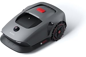 MOVA 1000 Robot Tondeuse Installation sans Fil, cartographie 360° 3D LiDAR jusqu'à 1000 m² évitement Intelligent des Obstacles. Contrôle Via App, Roues Tout-Terrain, Coupe en U, Chargement Rapide
