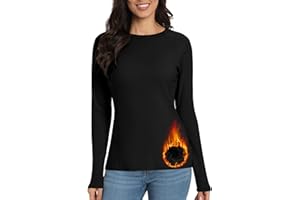 Cavotor Thermal Tops Womens Base Layer Thermal Underwear for Winter Long Sleeve Crew Neck Ultra Soft Elastic Ladies Thermals for Sports Skiing Outdoors