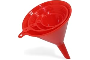 Grsta Embudo, 4 Piezas Embudo Cocina, S/M/L/XL, para Transferencia de Líquidos y Polvos, para Vino, Aceite de Cocina, Aceite Motor, Gasolina, 5.5/7.5/10/12.5cm