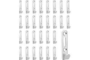 BLUHEN Lot de 30 crochets de bâche 54 x 12 mm - En acier inoxydable - Crochets de fixation pour remorque - Crochets de serrage pour la fixation de bâches, de bâches, de remorques, filets de remorque