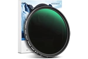 NEEWER 55mm HD Variable ND Filter ND2-ND32 (1-5 Stops) kein X Kreuz Variabel Graufilter HD optisches Glas 30 lagiges Nano beschichtetes wasserabweisend Kratzfest