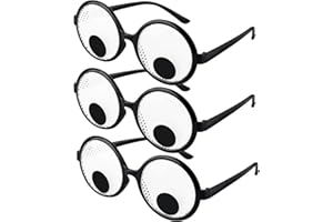 DASHUAIGE 3 Stück Lustige Brillen mit Wackelaugen, Schüttel-Augen-Partybrillen für Foto-Requisiten, Kostümzubehör, Cosplay und Erwachsene Kinder-Party