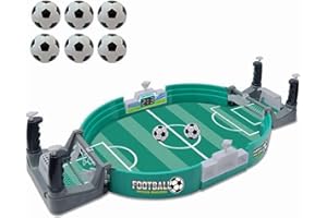 WAVATA Calcio Balilla da Tavolo Bambini Mini Biliardino con 6 Palline Giocattolo da Tavolo da Calcio per Due Gioco da Tavolo Calcio Interattivo per Bambini, Adulti, Feste di Famiglia