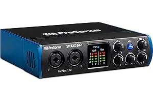 PreSonus Studio 24c, USB-C-Audio-Interface, für Aufnahme, Streaming, Podcasting mit Software-Bundle inklusive Studio One Artist, Ableton Live Lite DAW