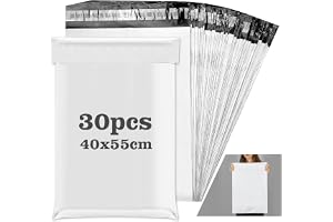 30 stycken plastpåsar för leverans, vattentäta fraktpåsar, Vinted fraktpåsar med självhäftande tejp, grå ogenomskinliga för förpackning av varor, logistik transport, 40 x 55 cm