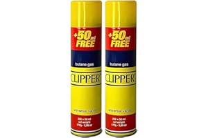 Luxtrous Genuine Clipper Butane Gas Multipurpose Universal Refill Fluid for Lighters, BBQ, and Cooking - 300ml Capacity - Reliable & Safe Fuel Solution(Pack of 2)