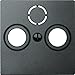 Price comparison product image Merten 297514 Central plate for antenna socket-outlets, anthracite, System M