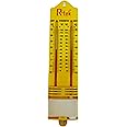 R-TEK Wet and Dry bulb Thermometer Hygrometer Humidity meter instrument Wall mounted Plastic base for home, workspace and Godawns (Alcohol filled)