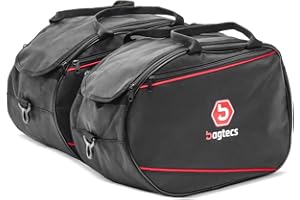 BAGTECS Borse interne borse laterali compatibile con Yamaha MT-09 Tracer 900 15-20 2x20L nero