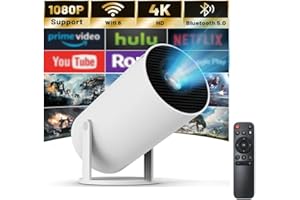 KEEPCLEAN Mini projecteur Bluetooth WiFi portable 4K avec correction automatique de la distorsion, rotation à 180°, écran 130", Android 11, 5G double bande, projecteur de films pour la maison