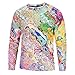 Produktbild Binggong Herren Shirt,Räumungsverkauf!Gut aussehend Herren Sweatshirt Mode Fit Rundhals 3D Print Halloween Langarm Sweatshirt T-Shirt Top