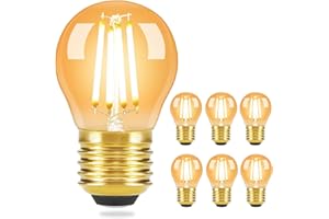GBLY 6 sztuk LED E27 lampa vintage - G45 Żarówka Edison 2700K 4W ciepły wit gloeilamp filament retro glas antyke lampa energiebesparing lampa hotelowa