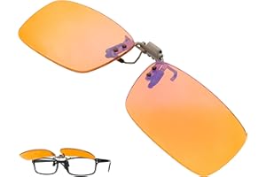 BRADDELL OPTICS Gafas de Clip Lentes Naranjas Filtro de Luz Azul