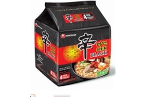 Nongshim PREMIUM Shin Ramyun BLACK Instant Noodles 130 g, HALAL(Pack of 4) by SPICEHUB