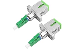 FSWWSF Adattatore in fibra ottica SC/APC femmina a LC/APC maschio Singlemode 2 pezzi Adattatore Lc a SC per accoppiamento in fibra ottica durevole e veloce (SC/APC-LC/APC)