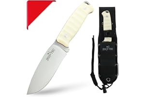 JEO-TEC Nº3 Coltello da Sopravvivenza Campeggio Caccia Outdoor Bushcraft - MOVA 58 - Guaina - Fatto a Mano in Spagna