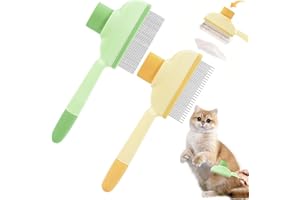 SZZETK 2 Pezzi Pettine Autopulente Per Animali Domestici, Pettini per Gatti, Spazzola per Gatto per Capelli Corti, Cats Comb, Fellbitz Brush Cat, Pettine per Rimozione Peli Animali Domestici