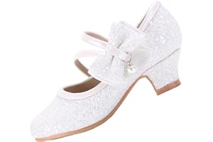 EIGHT KM EKM7018 Scarpe Eleganti per Ragazze con Tacco Alto Mary Jane Princess per Feste di Nozze - Illuminanti per Bambini Toddler