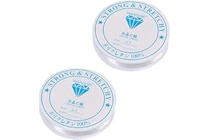 XMBYGEY Fil Elastique pour Bracelet Fil Élastique Transparent,Fil pour Bracelet Perle Fil pour Bracelet Fil Transparent Elastique Bijoux Fil Nylon Elastique pour Bracelet Resistant Fil de Nylon pour Perles.