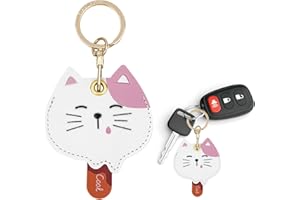 Tolmaiertu Lederhüllenhalter für Apple Airtag,Schützende Air-Tag-Abdeckung mit Schlüsselanhängerring,Kratzfeste Airtags-Hülle für Schlüsselanhänger