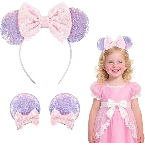 MADO Jasmine Mouse Ears Headband, Gold Blue - Women Girls Costume Headwear, Princess Dress Accessories For Party Favors, Casual Wear, Cosplay, Amusement Park