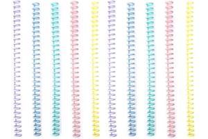 JOCXZI 30 Hole Plastic Loose Leaf Binder with Ring Binder, Spirals and Combs - Capacity for 85 Pages for DIY Paper, Notebook, Album - Office and School Supplies (Colour)