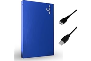 ‎STORITE Storite Externe tragbare Festplatte 1 TB mit USB 3.0, externer Backup-Speicher, schnelle Datenübertragung, geeignet für PC, Mac, Windows, Gaming, Laptop und Desktop (blau)