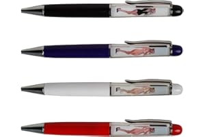 Sikyby Penne divertenti Nude Ragazza Penna Galleggiante Punta E Strisce Della Penna Della Striscia Della Ragazza Quando Lei Gira Il Suo Upside Down Confezione Da 1 PZ