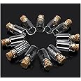 MIXUNBOX 10pcs Lovely Small Wish Bottle Tiny Clear Empty Wishing Glass Message Vial With Cork Stopper 10ml Mini Containers Bottle Set of 10