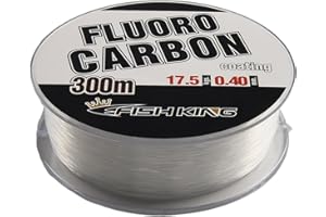 FACULX Líneas de pesca de fluorocarbono de 300 m, línea líder de fibras de carbono, rendimiento equilibrado, línea de pesca invisible de fluorocarbono