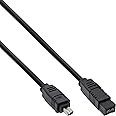 InLine® 1m 9 Pin Male to 4 Pin Male FireWire 1394b Cable