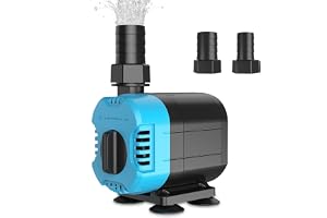 Submersible Water Pump, 22W Fountain Pump 925 GPH Powerful Adjustable Quiet Aquarium Pump,2 Size Nozzle for 80-180 Gallon Aquarium Fish Tank Fountain Pond Hydroponic Water Table
