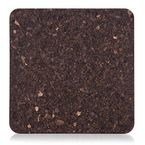 Kork-Untersetzer - dunkelbraun - 24,5 x 24,5 cm - Unterlage - Topfuntersetzer aus Kork