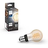 PHILIPS Hue White Filament, Lampadina LED Smart a Filamento, Luce Bianca Calda, Dimmerabile, Attacco E27