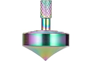LOQATIDIS Toupie de précision en métal, équilibre Parfait, Longue durée de Rotation dépassant Facilement 10 Minutes, Jouets de Table EDC Portables (Iridescent Style 1)