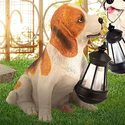 Globo Solar Außenleuchte Kunststoff Hund schwarz-weiß1 x LED weiß, 22 x 17 cm, H: 25.5 cm, 33371 - 3