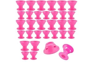 ‎DILARA Lockenwickler über Nacht - Haar Locken Curler ohne Hitze machen - 30 Stück (Rosa)
