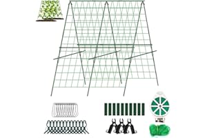 BODYGAD Enrejado de Pepino Plegable, Enrejado de Pepino, Enrejado de Plantas Trepadoras de Rejilla, Enrejado de Tomate, Enrejado Premium, para Plantas Trepadoras al Aire Libre, Pepinos