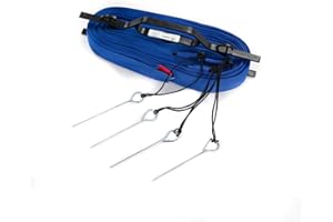 ‎ROMISPORT RomiSport Linien für Beachvolleyball Spielfeldmarkierung Courtline einstellbare 16mx8m 18mx9m Linien zum Strandvolleyball Breite 5cm Beachvolleyball Markierung Rot Blau Rasen Sand